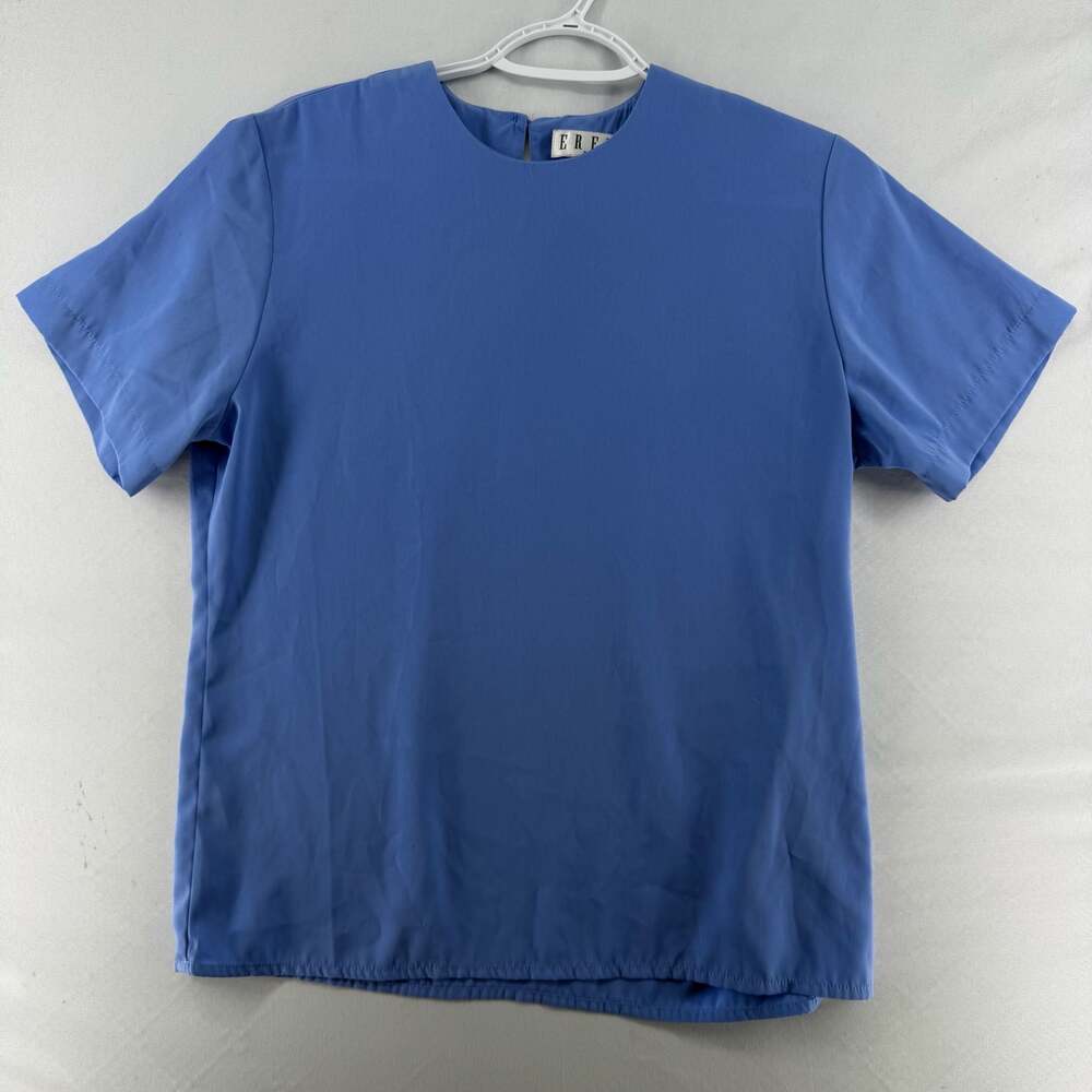 1326 WS- Erena Petite Blue Short Sleeve Blouse